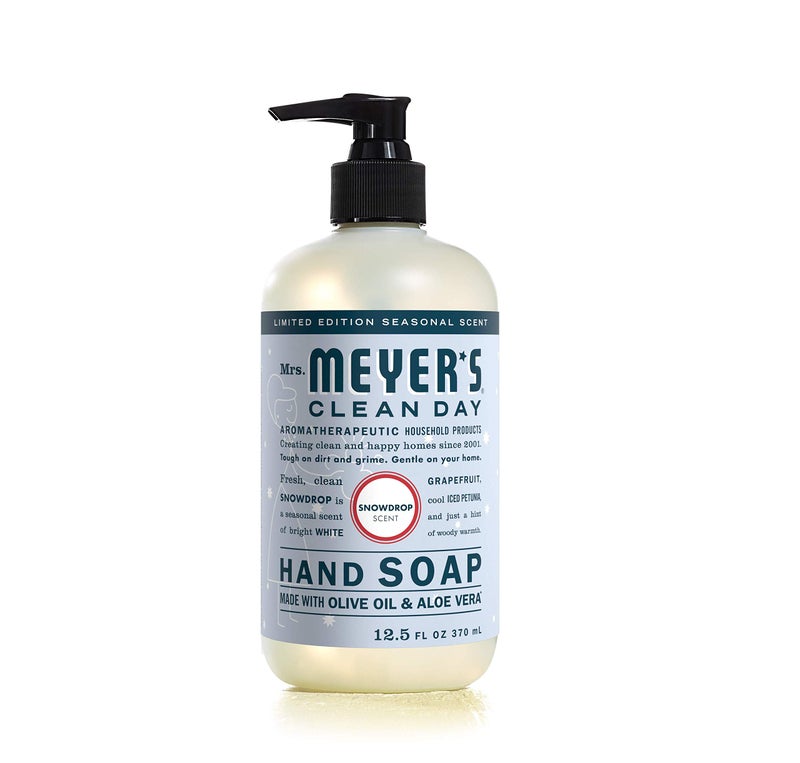 MRS. MEYER'S CLEAN DAY Hand Soap, Made with Essential Oils, Snowdrop, 12.5 fl. oz - Image 1